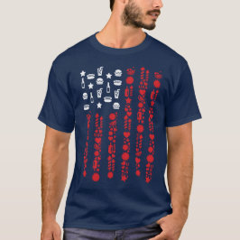 Amerikanische Flagge 4. Juli Picknick Feuerwerk we T-Shirt