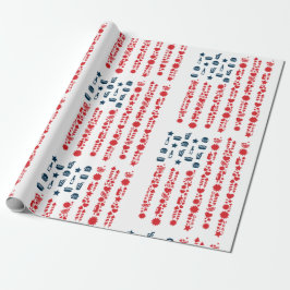 Amerikanische Flagge 4. Juli Picknick Geschenkpapier
