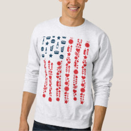 Amerikanische Flagge 4. Juli Picknick Sweatshirt