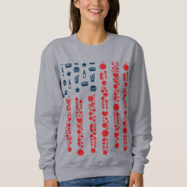 Amerikanische Flagge 4. Juli Picknick Sweatshirt