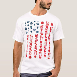 Amerikanische Flagge 4. Juli Picknick T-Shirt