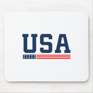 Amerikanische Flagge 4. Juli Proud American Women Mousepad