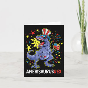 Amerikanische Flagge 4. Juli Rex Dinosaur Amerisau Karte