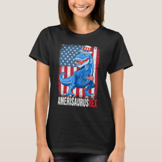 Amerikanische Flagge 4. Juli Rex Dinosaurier Ameri T-Shirt