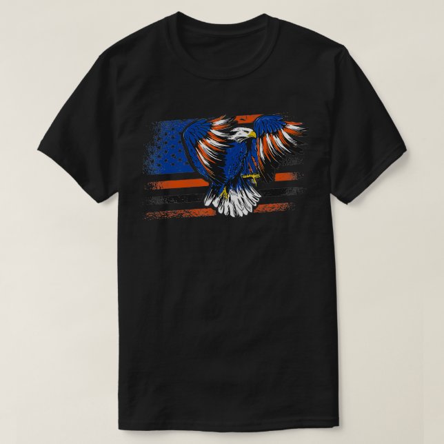 Amerikanische Flagge 4. Juli Unabhängigkeitserklär T-Shirt (Design vorne)