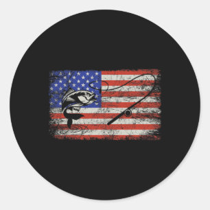 Amerikanische Flagge 4. Juli Unabhängigkeitstag An Runder Aufkleber