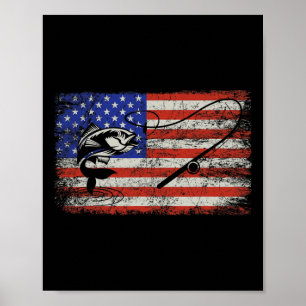 Amerikanische Flagge 4. Juli Unabhängigkeitstag Fi Poster