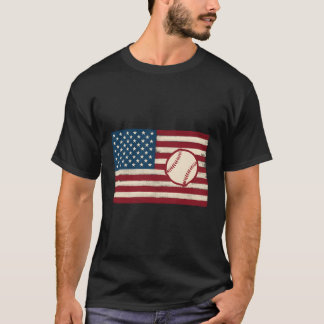 Amerikanische Flagge 4. Juli USA Patriotic Basebal T-Shirt