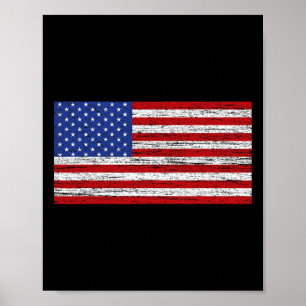 Amerikanische Flagge 4. Juli USA Patriotic Poster