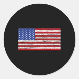 Amerikanische Flagge 4. Juli USA Patriotic Runder Aufkleber