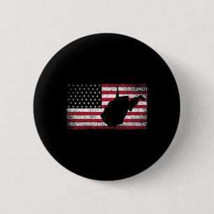 Amerikanische Flagge 4. Juli West Virginia Wv Vint Button