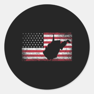 Amerikanische Flagge 4. Juli West Virginia Wv Vint Runder Aufkleber