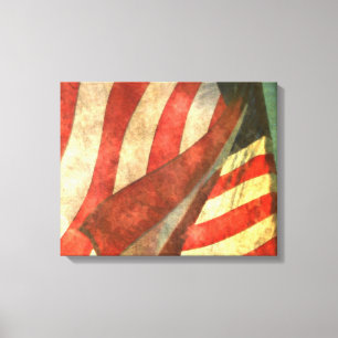 Amerikanische Flagge (4 Tafeln) gepanzerte Canvas Leinwanddruck