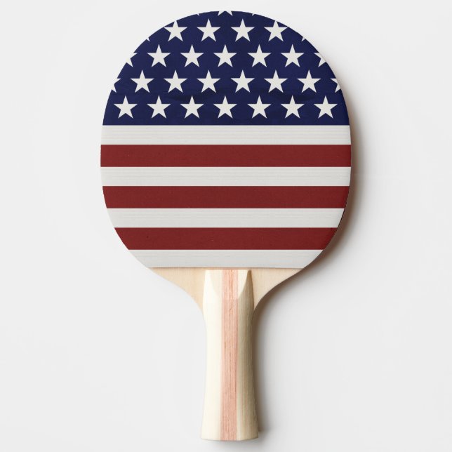 Amerikanische Flagge 4. USA personalisierter Tischtennis Schläger (Vorderseite)