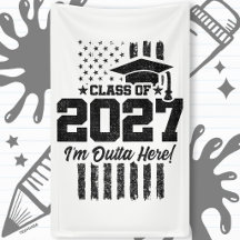 Amerikanische Flagge Abschlussklasse der Oberstufe