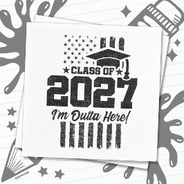 Amerikanische Flagge Abschlussklasse der Oberstufe Serviette