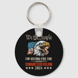 Amerikanische Flagge Adler Trump 2024 Wir, die Men Schlüsselanhänger