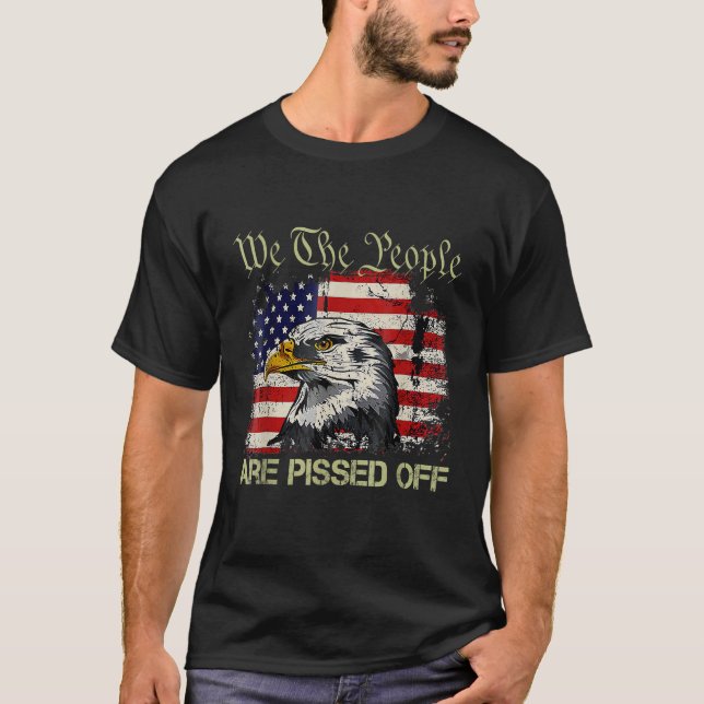 Amerikanische Flagge Adler, wir, die Menschen sind T-Shirt (Vorderseite)