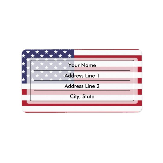 Amerikanische Flagge Adressaufkleber