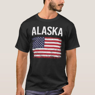 Amerikanische Flagge Alaska T-Shirt