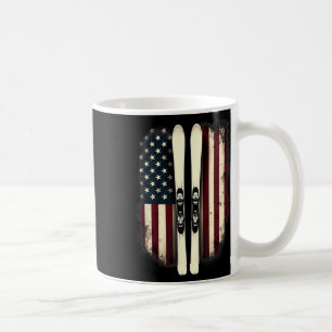 Amerikanische Flagge Alpiner Skifahrer _6 Kaffeetasse