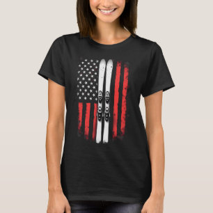 Amerikanische Flagge Alpinski Skifahrer _1 T-Shirt