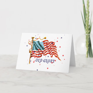 Amerikanische Flagge, alte Herrlichkeit Karte