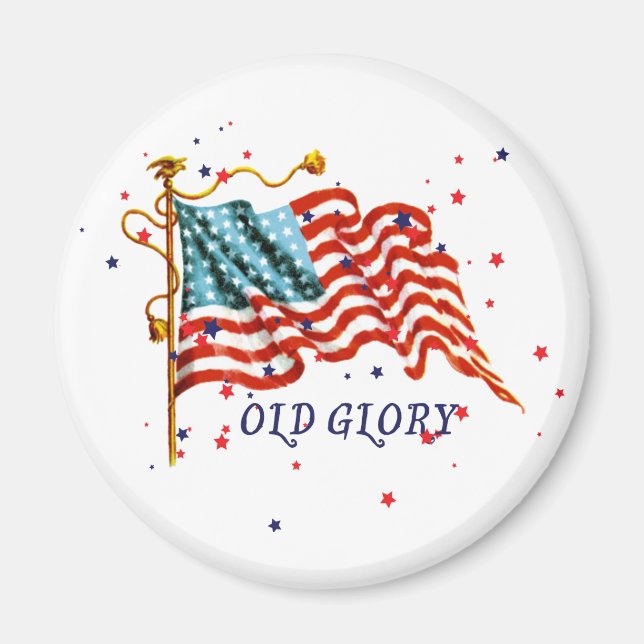 Amerikanische Flagge, alte Herrlichkeit Magnet (Vorne)