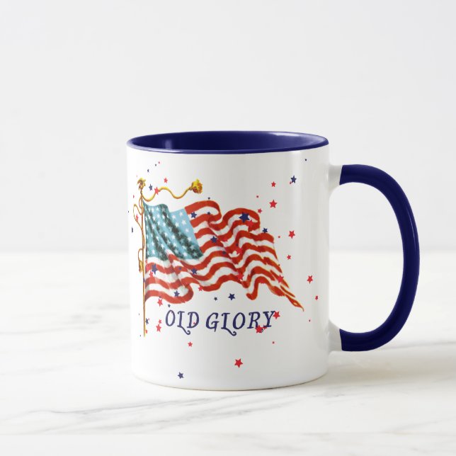 Amerikanische Flagge, alter Ruhm Tasse (Rechts)