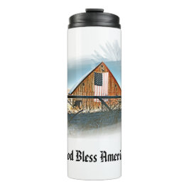 *~* Amerikanische Flagge Alter Stall GOD BLESS AME Thermosbecher