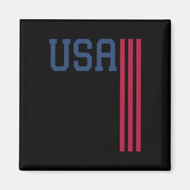 Amerikanische Flagge am 4. Juli Magnet (Vorne)