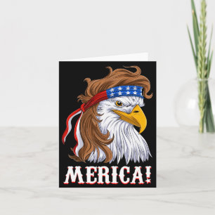 Amerikanische Flagge Amerika Adler Mullet-Shirt Mä Karte