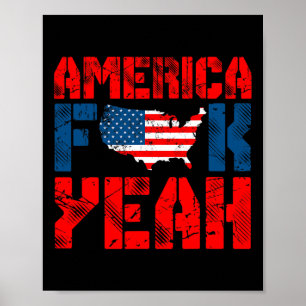 Amerikanische Flagge Amerika am 4. Juli Poster
