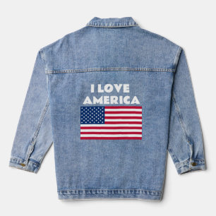 Amerikanische Flagge Amerika Patriotisch Jeansjacke