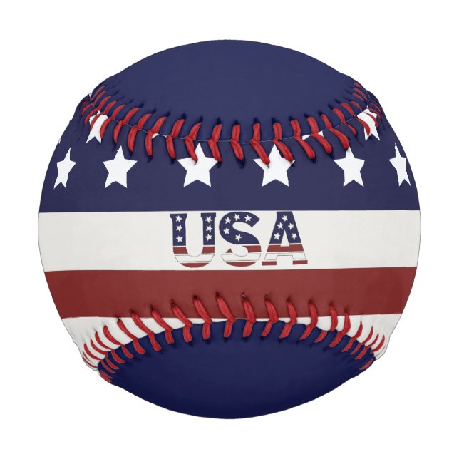 Amerikanische Flagge - amerikanisches Muster Baseball (Vorderseite)