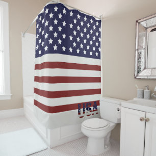 Amerikanische Flagge - amerikanisches Muster Duschvorhang