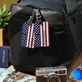 Amerikanische Flagge - amerikanisches Muster Gepäckanhänger