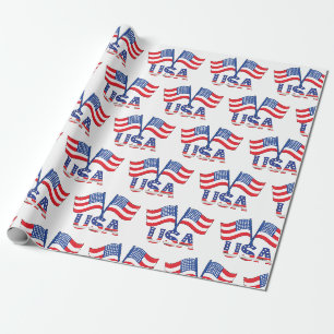 Amerikanische Flagge - amerikanisches Muster Geschenkpapier