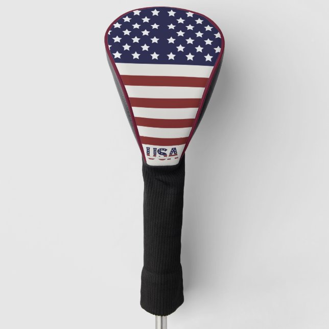 Amerikanische Flagge - amerikanisches Muster Golf Headcover (Vorderseite)