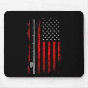 Amerikanische Flagge Angelbekleidung - Angeln Mousepad