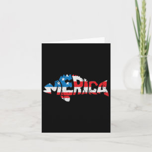 Amerikanische Flagge Angelfreunde Fischer Lustiger Karte