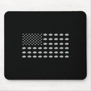 Amerikanische Flagge Apfelkuchen USA Patriotismus Mousepad