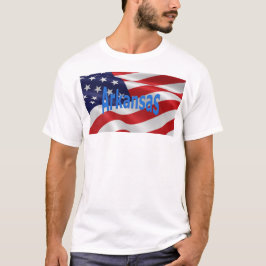 Amerikanische Flagge Arkansas T-Shirt