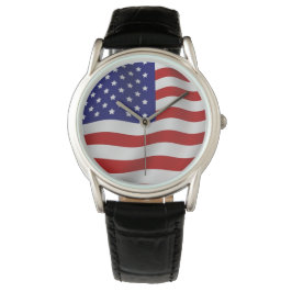Amerikanische Flagge Armbanduhr
