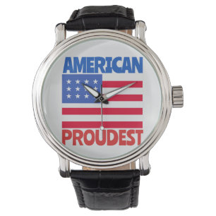 Amerikanische Flagge Armbanduhr