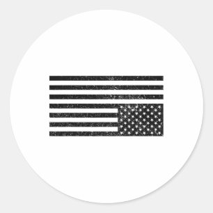 Amerikanische Flagge auf dem Kopf Runder Aufkleber