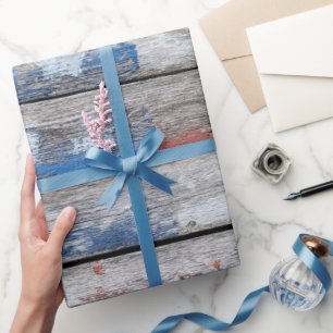 Amerikanische Flagge auf der Holzmousepad Geschenkpapier