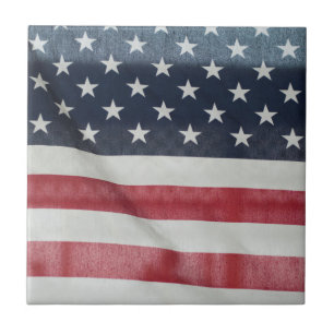 Amerikanische Flagge auf der Sussex County Fair Fliese