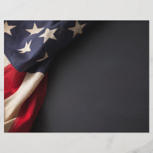 Amerikanische Flagge auf einer Tafel Flyer