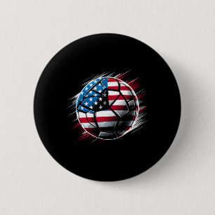 Amerikanische Flagge auf Fußball Ll Button